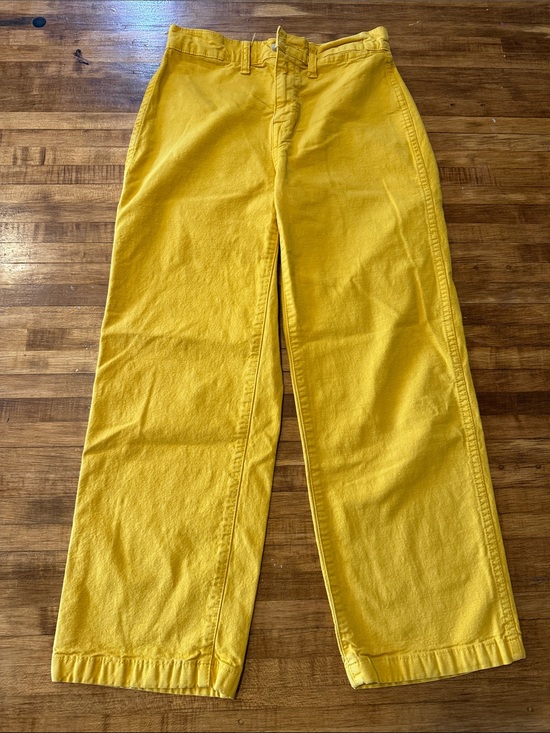 J. Crew Pants - J.Crew Mustard Slim Wide Leg Pants 24p (k1)